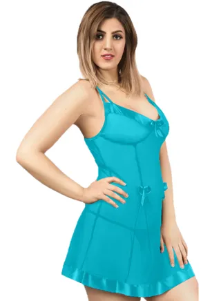 Lingerie Babydoll Playsuit 710 Turquoise 