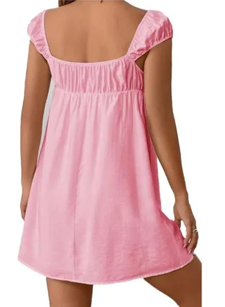Elegant Women's Lingerie - Tull Material - Rose 