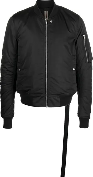 Stud-Detail Zipped Bomber Jacket