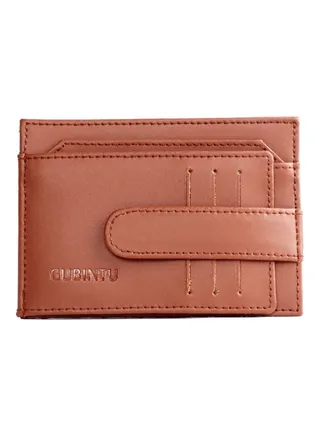 Genuine Leather U.S. Dollar Clip, Foreign Trade Wallet Brown 