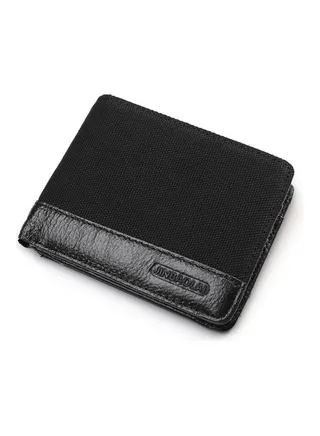 Leather Wallet Cowhide Change Silver Bag Personalized Black 