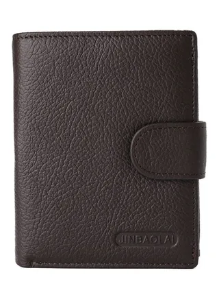 Belt Buckle Leather Wallet Black 