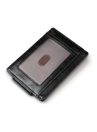 Leather Money Clip Black 