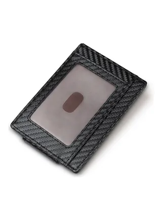 Leather Money Clip Black 