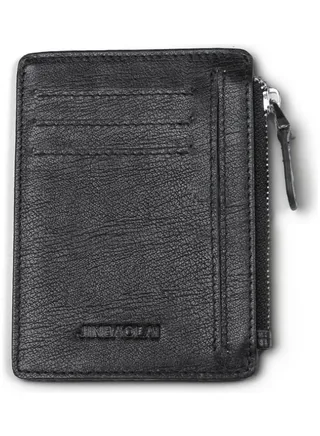 Leather Card Wallet Black 