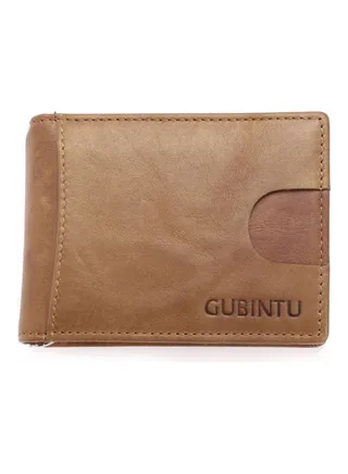 Rfid Bi-Fold Wallet Case Brown 