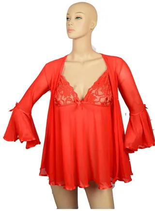 LINGERIE SET BABYDOLL WITH ROBE 
