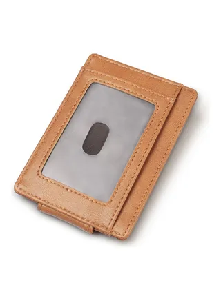 Leather Money Clip Coffee 