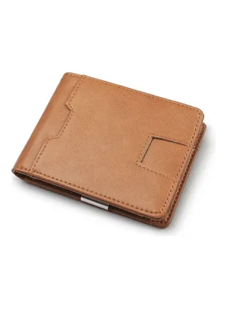 Anti Magnetic Leather Wallet Light Coffee 