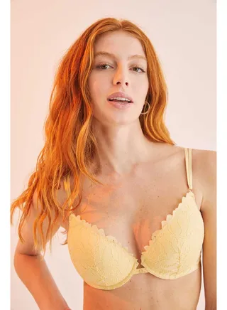 GORGEOUS  guipure lace push-up bra 