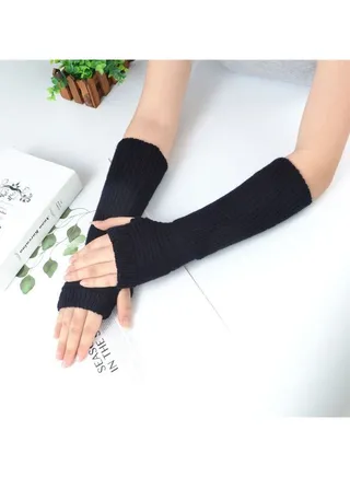 Fingerless Cotton Polyester Gloves Sleeves 
