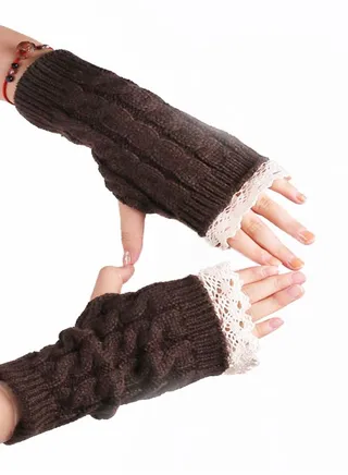 Fingerless Cotton Gloves Sleeves 