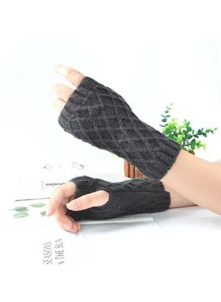 Fingerless Cotton Polyester Gloves Sleeves 