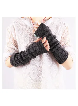 Fingerless Cotton Polyester Gloves Sleeves 