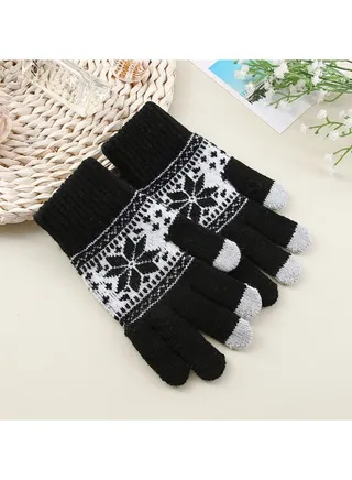 Solid Knit Gloves 