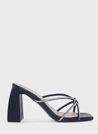 Diamante Front Strap Mule 