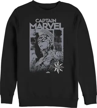 Men's Marvel Captain Marvel Vintage Hero Sweatshirt - Black - Medium
