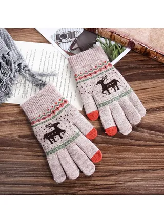 Solid Knit Gloves 