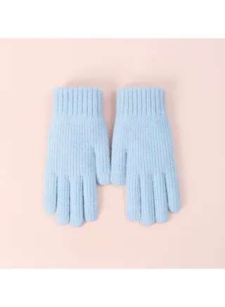 Solid Knit Gloves 