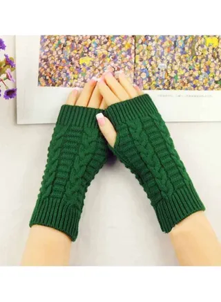 Fingerless Cotton Polyester Gloves Sleeves 