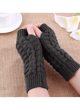 Fingerless Cotton Polyester Gloves Sleeves 