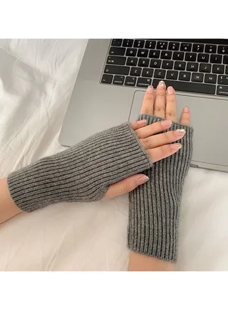 Fingerless Cotton Polyester Gloves Sleeves 