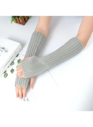 Fingerless Cotton Polyester Gloves Sleeves 
