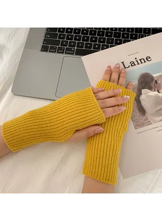 Fingerless Cotton Polyester Gloves Sleeves 