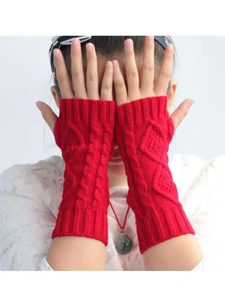 Fingerless Cotton Polyester Gloves Sleeves 