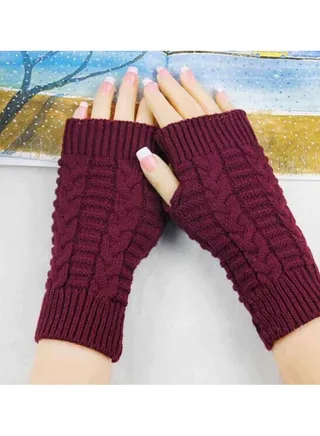 Fingerless Cotton Polyester Gloves Sleeves 