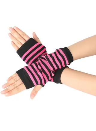 Fingerless Cotton Polyester Gloves Sleeves 