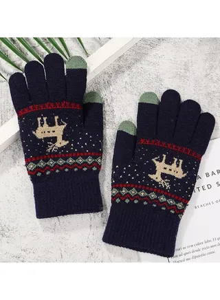 Solid Knit Gloves 