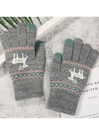 Solid Knit Gloves 