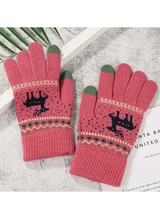Solid Knit Gloves 
