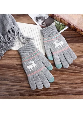 Solid Knit Gloves 