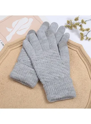 Solid Knit Gloves 