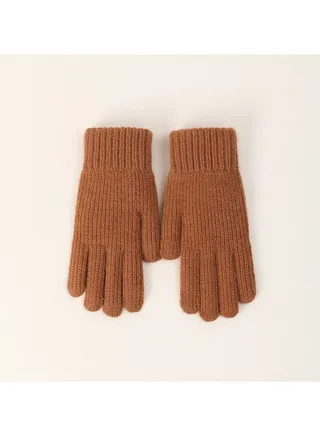Solid Knit Gloves 