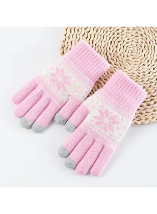 Solid Knit Gloves 