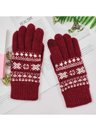 Solid Knit Gloves 