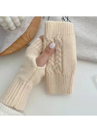 Fingerless Cotton Polyester Gloves Sleeves 