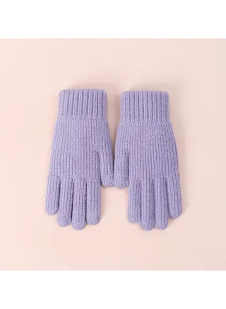 Solid Knit Gloves 