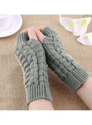 Fingerless Cotton Polyester Gloves Sleeves 