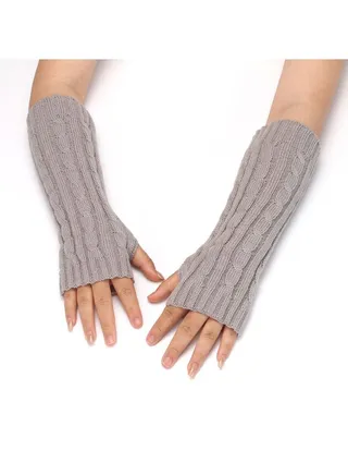 Fingerless Cotton Polyester Gloves Sleeves 