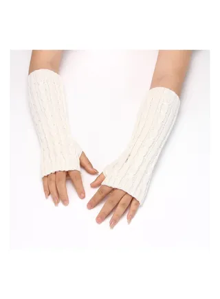 Fingerless Cotton Polyester Gloves Sleeves 