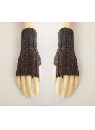 Fingerless Knitting Cotton Polyester Gloves Sleeves 