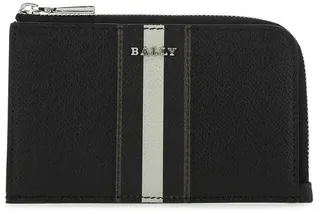 Bally Logo Detail Striped Pouch