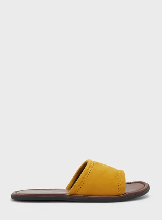 Faux Suede Slider Sandals