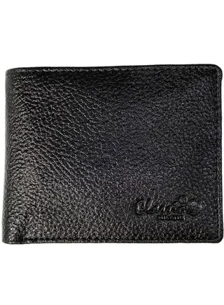 Classic Milano Genuine Leather Wallet Cow NDM G-70 (Black) by Milano Leather 