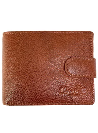 Classic Milano Genuine Leather Wallet Cow NDM G-74 (Tan) by Milano Leather 
