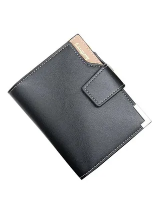 Leather Flap Wallet Black 